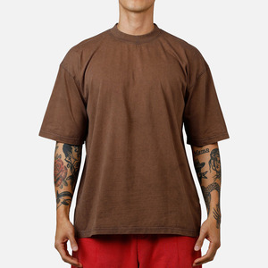 Wholesale price Men Trendy <b>Neutral</b> Brown T Shirt Heavy Weight Cotton T Shirt Breathable Casual Fit T Shirts for men - Product Image 1