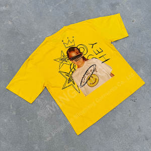 T-shirt classique pour homme à manches courtes en coton pur peigné, couleur unie minimaliste - Product Image 5