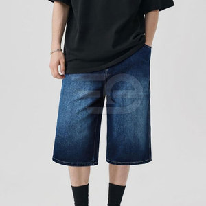 Jean short pour homme coupe droite décontractée, léger et respirant, style inspiré du workwear, idéal pour l'extérieur et la mode estivale - Product Image 5