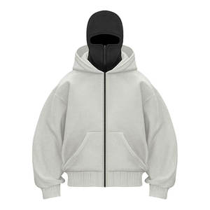 Sweat à capuche vintage délavé à l'acide pour homme avec capuche intégrale – Coton épais 500 GSM, demi-zip, coupe oversize, style streetwear. - Product Image 5