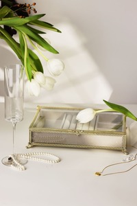 Classic Metal And Glass Jewelry Box With Transparent Glass Panels For Stylish Home Decoration And Storage - Product Image 5