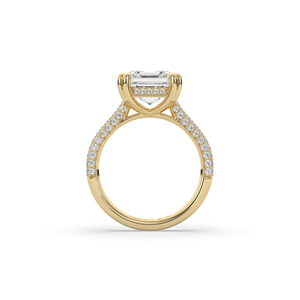 Bague moderne en diamant de laboratoire de 4,56 carats, or 14 carats, taille Asscher brillant, style unique, bijoux de mariée raffinés, cadeau pour femme - Product Image 3