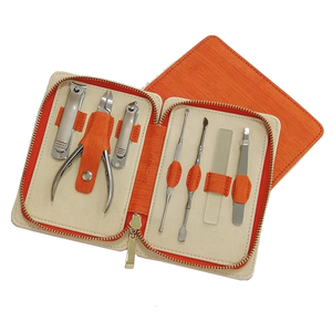 High Quality Stainless Steel Nail Care Set Custom Color Manicure <b>Pedicure</b> <b>Tools</b> with Travel Case Wholesale OEM - Product Image 1