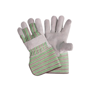 Gants de sécurité industriels robustes pour monteurs canadiens, avec manchette antidérapante caoutchoutée, en cuir de vachette pleine fleur, usage général - Product Image 2