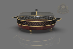 Stainless Steel Round <b>Cake</b> <b>Dome</b> Cover with Base <b>and</b> <b>Stand</b> Eco-Friendly Dishwasher Safe Model IND-2184 - Product Image 5