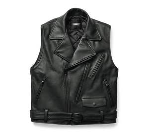 Gilet en cuir Harley Davidson vintage - Gilet en cuir authentique pour motards - Product Image 1