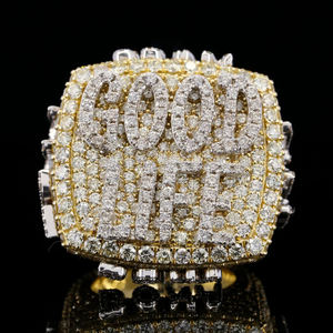 Hip Hop 925 Sterling Silver Hand Setting Iced Out Custom Name Champion Letter Moissanite <b>Ring</b> - Product Image 3