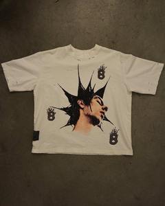 Camisetas Casuales de Manga Corta para Hombre con Estampado DTG Personalizado, Lavado Ácido, Diseño de Calavera en Llamas, Cuello Redondo, Tela de Algodón - Product Image 6