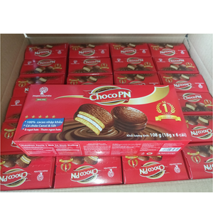 Vente en gros OEM Classique Guimauve enrobée de chocolat doux et sucré avec garniture au chocolat CHOCO PN Vietnam 108g Sac en vrac 6 pièces Direct - Product Image 4