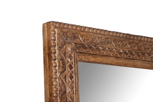 กระจกแต่งหน้าไม้สุดหรู ดีไซน์โค้งประดับตกแต่งอย่างสวยงาม พร้อมการสะท้อนแสงระดับพรีเมียม สำหรับตกแต่งบ้านอย่างมีระดับ - Product Image 6
