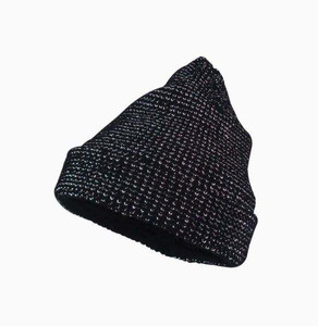 Unisex Black Ribbed Knit Beanie Hat 100% Acrylic Casual <b>Winter</b> <b>Cap</b> Solid Color Adult Size 56-58CM - Product Image 2