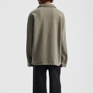 Camiseta Polo de Manga Larga Personalizada de Alta Calidad, Color Sólido, Diseño en Blanco, de Algodón y Poliéster, Formal, Casual, Deportiva, para Hombre - Product Image 2