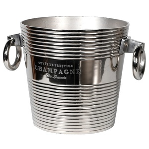 Premium Cast Aluminum Beaded <b>Ice</b> Bucket Vertical Wine Bottle Chiller Custom Logo Luxury Bar Accessories for Catering & Dining - Product Image 4
