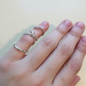 Arthritis Finger Splint Bending Sideways Lateral Deviation Silver/<b>Gold</b> Plated Brass <b>Ring</b> Women Minimalist Wholesale - Product Image 6