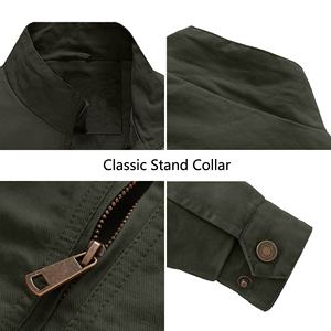 Chaqueta lavada de lona de algodón de alta calidad, ropa de trabajo para hombre, chaquetas holgadas de talla grande con múltiples bolsillos y cremallera para hombre, chaquetas para hombre - Product Image 6