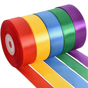 Rubans en satin de 1-1/2 pouce de large, imprimés « Just For You », ruban décoratif pour emballage cadeau en rose, rouge, bleu, violet, bleu clair - Product Image 2
