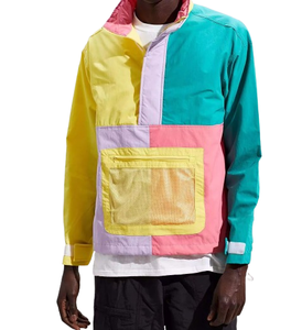 Chaquetas Cortavientos Deportivas con Forro de Malla de Nailon Arrugado, Tallas Grandes, Bloques de Color, Transpirables, con Etiquetas Personalizadas - Product Image 3