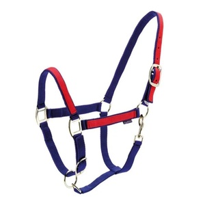 Cabestro de nailon bicolor hecho a medida, extra cómodo y duradero, hecho a mano, y artículos ecuestres para carreras de caballos. - Product Image 2