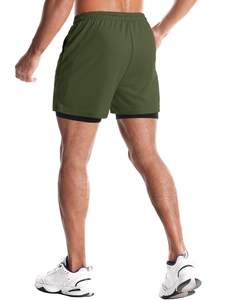 Pantalones Cortos Deportivos Personalizados para Hombre, Transpirables, de Secado Rápido, de Poliéster y Elastano, para Entrenamiento, de Longitud Media, Ropa Deportiva Informal - Product Image 3
