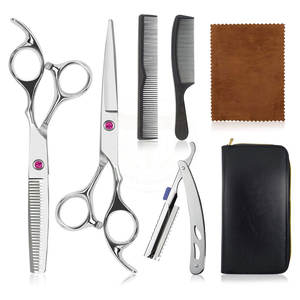 Service OEM, ensemble de ciseaux de coiffure professionnels légers en acier inoxydable, kit de ciseaux de coupe et d'éclaircissement pour salon - Product Image 1