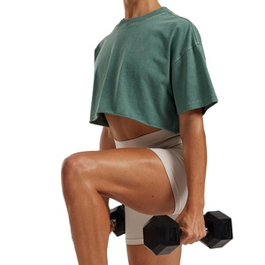 Camiseta Deportiva Corta para Mujer, Ecológica, Holgada, 100% Algodón, Cómoda, Elegante, Transpirable, de Secado Rápido, al por Mayor - Product Image 1