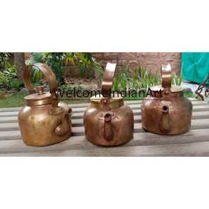 <b>Vintage</b> Brass Tea <b>Kettle</b> Single Piece Home Decor - Product Image 4
