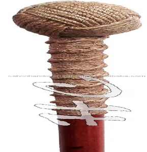 Bastón de Madera Hecho a Mano Vintage ~ Bastón con Mango de Yute/Araña Antiguo, Bastón de Paseo, Artesanía Calvin - Product Image 2