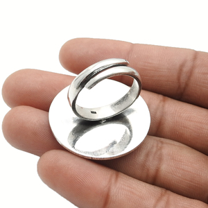 Bague cocktail fleurie vintage, vente flash, fabriquée en argent sterling 925, joli bijou bohème, idéale pour un anniversaire et un mariage - Product Image 2