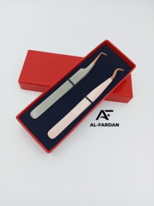 Professional Rose Gold Tip Eyelash Tweezers Coffee Nude Color Collection Japanese Stainless Steel Custom Logo Lash Tweezer - Product Image 5