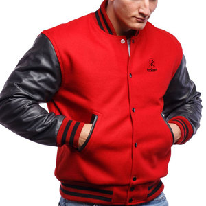 Hot Selling Leather Sleeves <b>Letterman</b> <b>Jacket</b> Best Quality Lightweight Leather Sleeves <b>Letterman</b> Men <b>Jacket</b> - Product Image 1