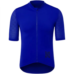Camiseta de ciclismo azul con cremallera, camiseta de manga corta para bicicleta, ropa para carreras de escalada - Product Image 4