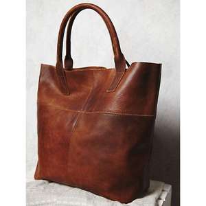 Bolsos de Mano Personalizables de Cuero Genuino Hechos a Mano con Logotipo Personalizado, Gran Capacidad, Cierre de Cremallera, Impermeables, Ligeros y Duraderos para Mujer - Product Image 3