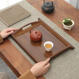 Bandeja de Té Pequeña de Madera Natural de Alta Calidad, Estilo Neo Chino, con Asa de Elevación, Rectangular, para Hogar y Hotel, Venta al Por Mayor - Product Image 5
