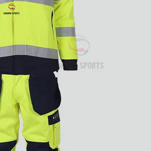 เสื้อแจ็คเก็ตกันหนาวสะท้อนแสงสีเหลืองแบบกำหนดเอง ชุดทำงานสองชิ้น เสื้อแจ็คเก็ตนิรภัยสะท้อนแสงสำหรับฤดูหนาว ชุดความปลอดภัยมองเห็นได้ชัดเจน - Product Image 6