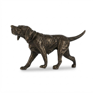 Figurine de chien de chasse en métal, sculpture de chien en métal, statue de chien pour la décoration de la maison, du bureau, du salon, décoration intérieure, art animalier - Product Image 2