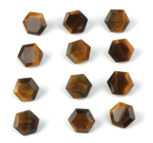 <b>Top</b> Sale Tiger Eye Hexagon Cut Loose Gemstone 6 To 15mm Natural Tiger Eye Stone <b>Beads</b> For Jewelry Making Indian Wholesale Bulk - Product Image 3