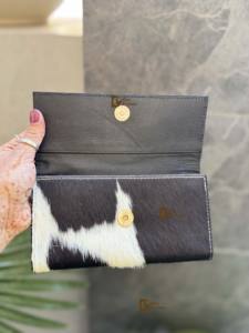 Pochette de luxe 2025 en cuir sculpté à la main, avec fourrure de vache, porte-cartes, style western, multi-usages - Product Image 4