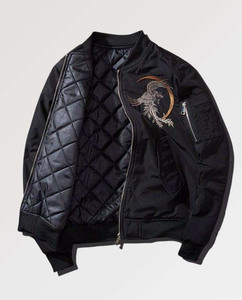 Veste bomber de style japonais de haute qualité, broderie Yosukajan, veste en satin, veste traditionnelle à motifs tatoués, veste Sukajan, vestes universitaires - Product Image 5