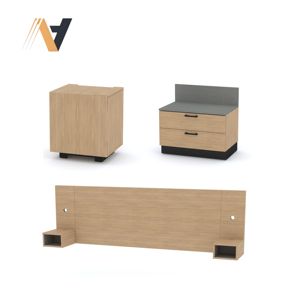 Ensemble de meubles de chambre à coucher en bois massif sur mesure, concept de rangement modulaire, style intérieur élégant, provenant d'une usine au Vietnam - Product Image 4