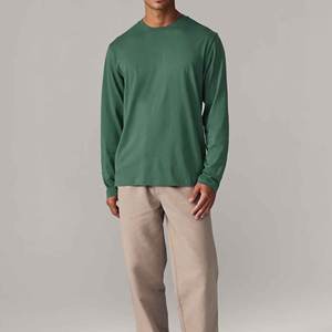 Camisa de manga larga de algodón para hombre, nueva moda, precio económico OEM, súper calidad, logotipo/colores personalizados, camisa de manga larga de algodón de alta tendencia. - Product Image 2