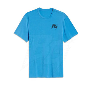 เสื้อยืดวิ่งคุณภาพพรีเมียมจากโรงงานโดยตรง เนื้อผ้าถักระบายอากาศได้ดี ทรงเข้ารูป แห้งเร็ว สำหรับผู้ชายออกกำลังกายและวิ่ง - Product Image 3