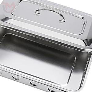 Stainless Steel Surgical Instrument Tray With Lid Manual Medical Dental <b>Tool</b> Organizer Sterilized <b>Metal</b> <b>Box</b> - Product Image 5