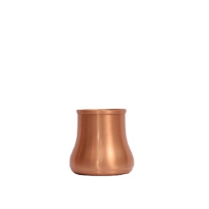 Premium Matte Finish Concave Copper Water Tumbler - Modern Ergonomic Pure Copper <b>Drinkware</b> for Luxury Home & Hotel Decor - Product Image 1