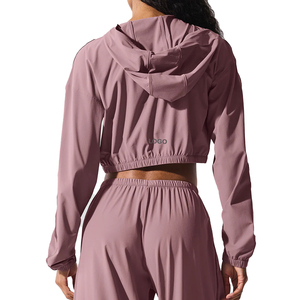Fournisseur de sweats à capuche zippés personnalisés pour femmes, coupe courte, très tendance, extensibles, décontractés, de qualité supérieure, OEM, marque privée, coupe ajustée - Product Image 2