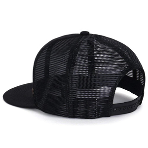 Casquette Trucker en Maille Noire à 6 Panneaux Harry Johnson Production, Réglable, Unisexe, Décontractée, Respirante, Visière Plate, Printemps-Été - Product Image 3