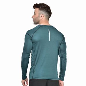 Men's Fitness Sportswear Polyester Gym Compression Tights and Rashguard Shirt for Workout Running Top Compression Tops - Product Image 4