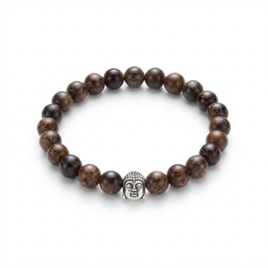High Quality Bronzite <b>Beads</b> Buddha <b>Bracelet</b> Romantic Gift Fashion Charm Jewelry for <b>Men</b> Women Energy Meditation - Product Image 1