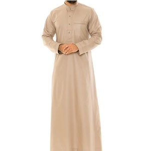 Nuevo Thobe Suave de Alta Calidad para Hombre, Manga Larga, Ropa Tradicional Musulmana con Vestido Árabe Saudí, Thobes Jubba Thobe - Product Image 4