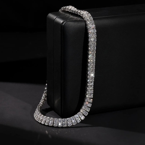 Cadena Cubana de Moissanita VVS de Calidad Premium, Estilo Hip Hop, 10mm, Plata de Ley 925, con Incrustaciones de Diamantes, para Raperos, de la India - Product Image 4