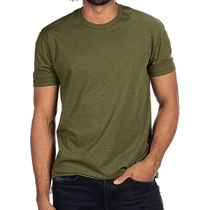 T-shirt uni pour homme Crew Fitness, coupe classique, 100% coton, sublimation, logo personnalisé imprimé, séchage rapide, respirant - Product Image 2